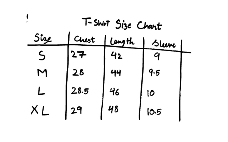 Size chart for Highborn polo